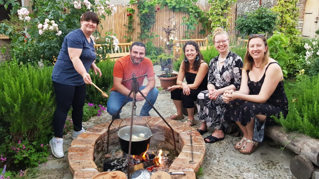 Happy guests after their Khinkali Making Class